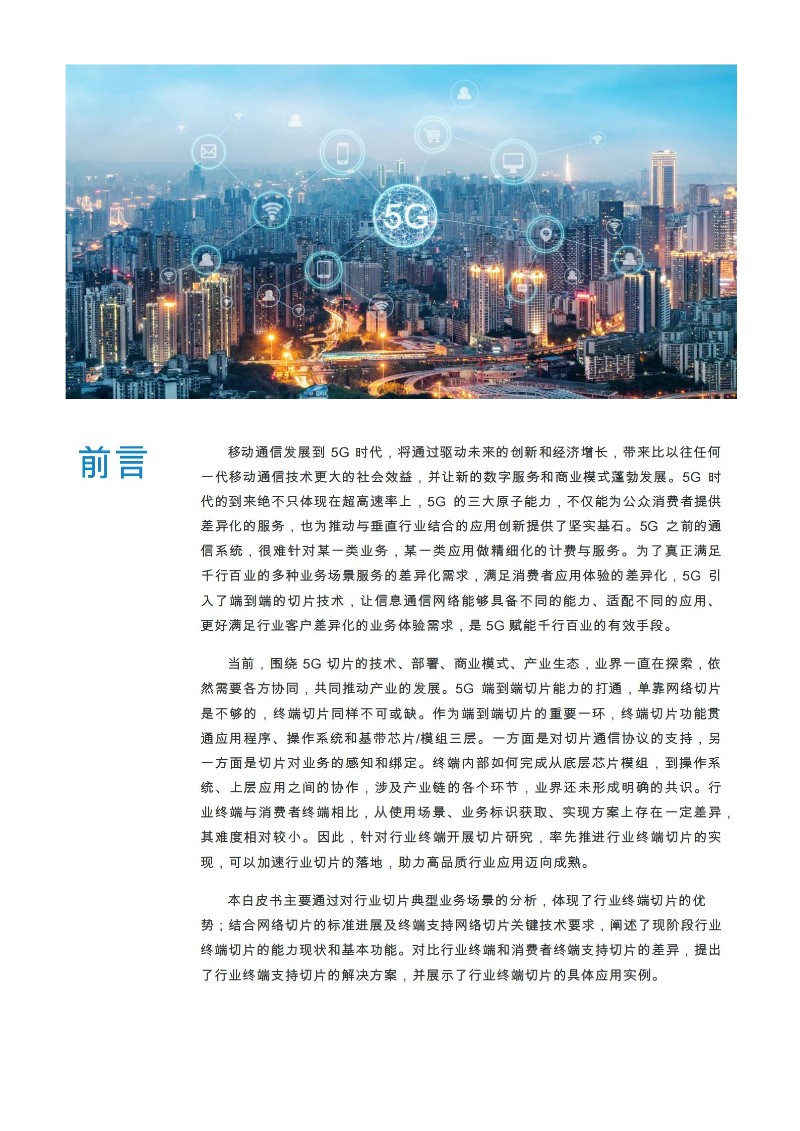 5G 行业终端切片白皮书_03